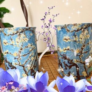 Tea Mug Set, Vincent Van Gogh's Almond (Sakura) Blossom print inspired